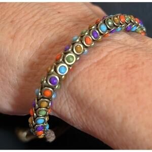 Premier Designs Corded and Multicolor Beaded Slip Tight Boho Bracelet